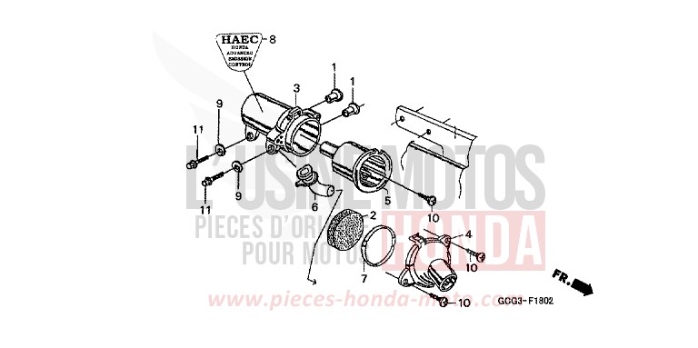 LUFTFILTER von CB1300 Super Bold'or ABS LUNA GREEN (G166) von 1998